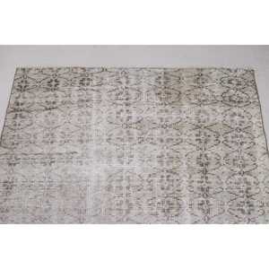 Alfombra Turca Vintage, Alfombra Oriental de Lana Gris de 4.3x8.1 pies (131x246 cm) - Product Image 4