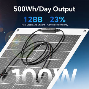 Pannello solare flessibile 100w monocristallino resistenza alla corrosione impermeabile PV pannelli solari per camper barca camper camper - Product Image 3