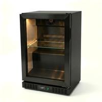 Mini Refrigerador Comercial con Puerta de Vidrio, Enfriador Compacto para Oficina, para Almacenamiento de Bebidas y Alimentos