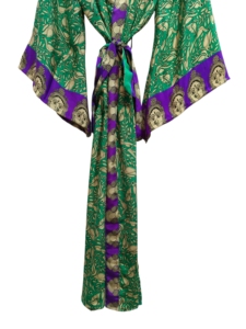 Camisa de Playa, Kimono de Seda para Mujer, Multicolor, Suave, Ropa de Casa, Blusa de Seda Multicolor, Kimono Corto Tipo Túnica - Product Image 2