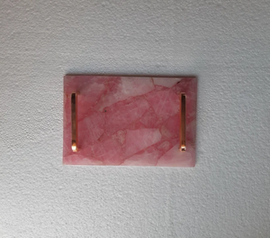Bandeja de cuarzo rosa Natural con moldura dorada para granja, con asas bandeja de servicio, la mejor calidad, gran oferta - Product Image 6