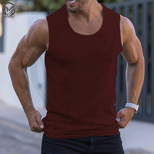 Débardeurs personnalisés 100 % coton sans manches, style vintage, pour hommes, coupe ajustée - Product Image 4