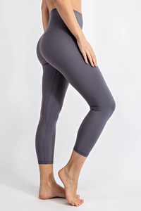 Venta al por mayor de leggings para mujeres sin costuras Capri pantalones de yoga cintura alta Control de barriga ropa de entrenamiento para levantar glúteos - Product Image 2