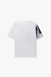 Camiseta de cuello redondo de algodón orgánico de peso pesado para hombre de talla grande, patrón sólido de gran tamaño liso, logotipo de serigrafía personalizado de punto - Product Image 2