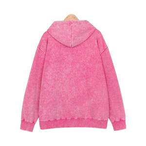 Custom Distressed Acid Wash <b>Zip</b> up Hoodie Distressed <b>Zip</b> up Hoodie Sweatshirt Vintage Wash <b>Full</b>-<b>zip</b> <b>Hoodies</b> Customization logo - Product Image 4