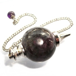 Super calidad en Soha ágata hecho a mano granate natural bola de cristal péndulo para meditación y curación espiritual a la venta - Product Image 4