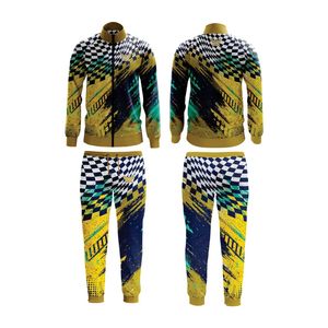 Nueva moda hombres Jogging traje chándal deportivo chándal para hombres poliéster algodón chándales - Product Image 3