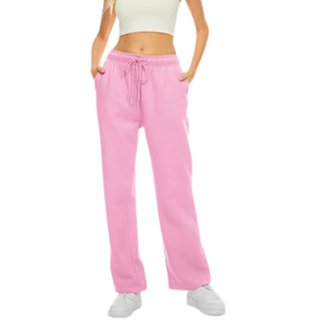 Pantalones Deportivos Acampanados de Alta Calidad para Mujer, Algodón Transpirable, Tela Suave, Pierna Ancha y Recta, Pantalones Deportivos para Mujer - Product Image 3