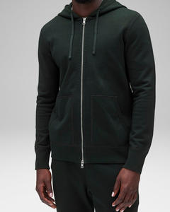 Manchette élastique durable classique réglable à capuche à la mode fermeture éclair à capuche pour hommes nouvelle coupe moderne confortable tissu veste chaude - Product Image 1