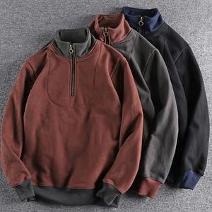 Sweat-shirt à fermeture éclair sur le côté avec tissu en polaire doux, coupe confortable, conçu pour un usage décontracté, vêtements de travail et approvisionnement en vêtements en gros - Product Image 1