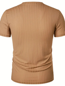 Camiseta de manga corta con cuello redondo de algodón 100% para hombre, talla grande de alta calidad, 260 gramos, peso de tela disponible en diferentes colores - Product Image 4