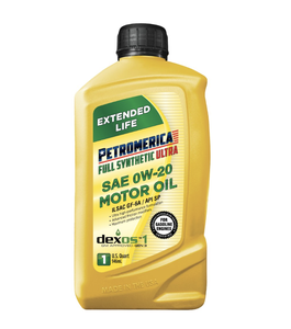น้ำมันเครื่องสังเคราะห์แท้ Petromerica Dexos1 GEN 3 ป้องกันการสึกหรอ สำหรับยานยนต์ SAE 0W-20 บรรจุ 6 ขวด ขนาด 1 ควอร์ต - Product Image 1