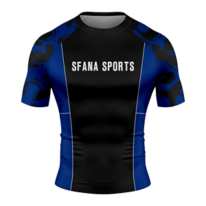 Personnalisé MMA BJJ Rash Guard & Shorts Ensemble pour Hommes à Manches Courtes Compression Fit Athletic Training Wear Moisture Wicking Durable Gear - Product Image 2