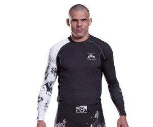 Ensemble de vêtements de Sport pour hommes et femmes, protection contre les éruptions cutanées, de qualité supérieure, personnalisé, 1 pièce/poly bag Rush Guard - Product Image 4