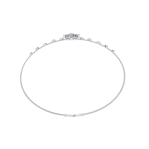 Pulsera de Oro Sólido de 14K con Diamantes y Diseño Floral, Cadena Fina, Joyería para Mujer, Regalo de Aniversario de Bodas - Product Image 6