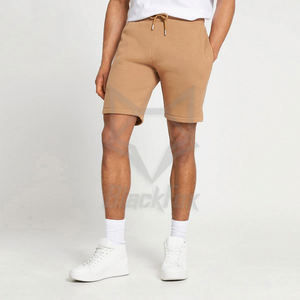 Men's Summer Premium Polyester Cotton <b>Board</b> Shorts Solid Color Woven Breathable Eco-Friendly Sweat Shorts - Product Image 3
