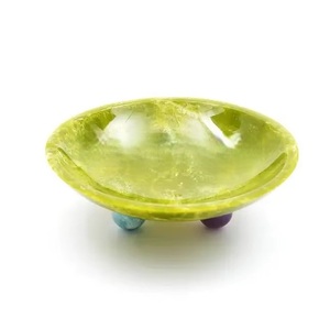 Handmade Resin Salad Bowl ODM <b>Marble</b> Texture Aqua Pattern Luxury for Home Hotel Buffet & Party Use Dinnerware Bowls - Product Image 1