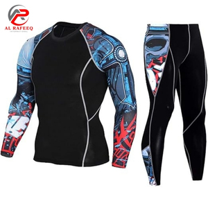 <b>Mens</b> Gym Compression Sets with <b>Long</b> Sleeve Shirt and <b>Shorts</b> Perfect for Strength Training and Workouts - Product Image 1