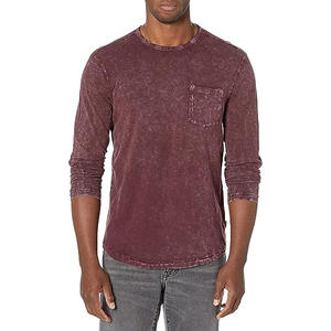 PRÊT TISSU Lavé Vintage Hommes Ras Du Cou T-shirts 100% Coton Distressed Casual Tees Commande En Gros Logo Personnalisé - Product Image 4