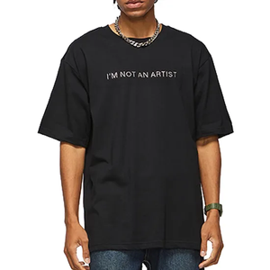 Camiseta de gran tamaño para hombre de Color liso al por mayor de fábrica 2025 verano impresión personalizada camiseta en blanco 100% algodón - Product Image 5