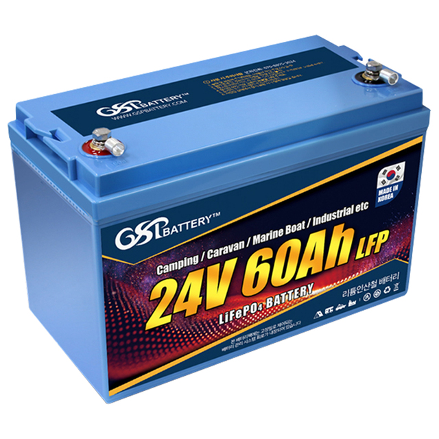 GSP Battery 25.6V 60Ah LiFePO4 1536Wh Built-in BMS Low Discharge Rate for Power Tools UPS Toys & Boats