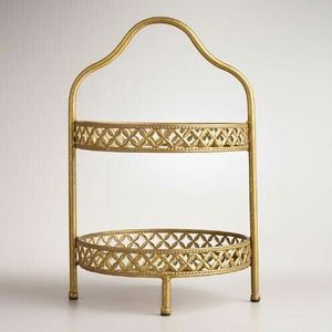 Soporte de chocolate de metal chapado en oro con bordes elevados, lo mejor para fiestas temáticas reales, compromisos y mesas festivas - Product Image 4