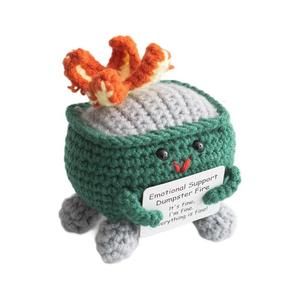 Poupée poubelle en coton au crochet, motif fruit, expression amusante, énergie positive, style transfrontalier, best-seller, extincteur tricoté - Product Image 5