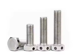 <span class=keywords><strong>Vis</strong></span> de sécurité en fil d'acier perforé sur mesure, avec boulon hexagonal externe pour machines industrielles - Product Image 2
