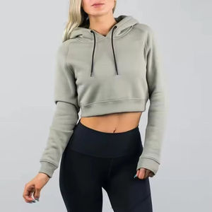 Ensemble de jogging court à capuche de haute qualité pour femmes, vêtements pour femmes, sweats à capuche vierges personnalisés pour femmes, vente en gros - Product Image 4