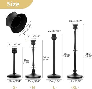 Modern Metal Handmade <b>Candle</b> Holder Candlelight <b>Dinner</b> Black Powder Coating <b>Candle</b> Stick Holder for Home Living Room Decor - Product Image 3