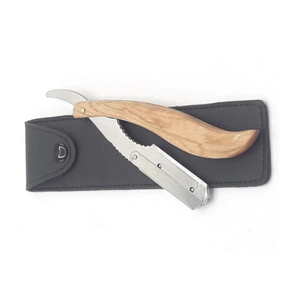 Navaja de Afeitar Profesional de Acero Inoxidable con Logotipo Personalizado, Navaja de Barbero de Corte Recto - Product Image 1