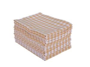 Toalla de cocina con patrón de rayas de Golf de 100% algodón, secado rápido y sostenible para uso doméstico, técnicas tejidas a cuadros azules - Product Image 2