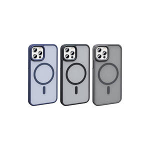 Coque de protection antichoc en silicone style Netzy Ins mat compatible MagSafe pour iPhone 12 Pro et 14 Plus - Product Image 2