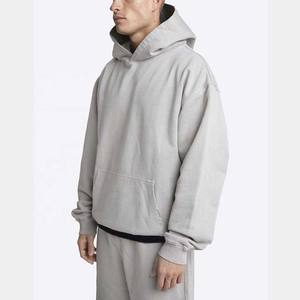 Veste matelassée à capuche surdimensionnée unisexe de luxe, sweat-shirt en polaire tricoté épais personnalisé, 100% coton, écologique, coupe-vent - Product Image 5