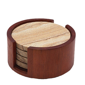 Ensemble de dessous de verre en bois rusticité, sous-verres pour table basse, sous-verres de protection de table pour bureau de ferme, bar - Product Image 4