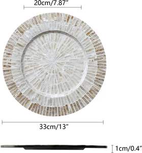 Mantel individual redondo de nácar de diseño de lujo, decoración moderna y rústica para restaurante de vajilla de mayoristas de Vietnam - Product Image 2