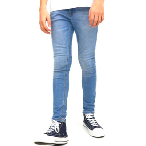 En stock Pantalon en jean décontracté pour hommes, coupe droite régulière, style High Street, techniques délavées, à des prix abordables - Product Image 4