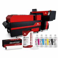Imprimante DTF automatique 60 cm avec 2 têtes I3200 A1, machine intégrée de secouage et séchage de poudre pour l'impression textile personnalisée sur T-shirts