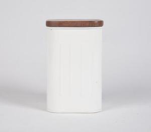 Creative Low MOQ Handmade White Galvanized Iron <b>Box</b> With Wooden Lid <b>Large</b> Manufacturer Wholesaler - Product Image 2