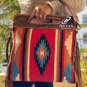 ใหม่มือToolled Fringeกระเป๋าถือJacquardหลายสีสลิงโบฮีเมียนอะซเทกผ้าออกแบบกระเป๋าสไตล์ร้อนขายกระเป๋าสําหรับสตรี - Product Image 1