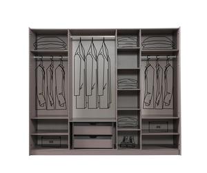 Juego de Dormitorio Moderno Tapizado con Armario de 6 Puertas, Muebles Contemporáneos para Recámara Principal con Mesitas de Noche con Cubierta de Mármol - Product Image 4