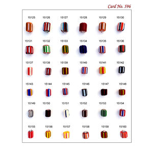 Perles de verre Chevron de haute qualité fabriquées à la main de qualité exportée pour la fabrication de bracelets Projets uniques en cristal au chalumeau et de perles de verre - Product Image 1