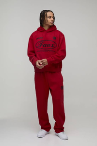 Survêtements d'hiver respirants, écologiques, coupe-vent, en molleton de coton épais, avec logo personnalisé brodé, pantalons de survêtement - Product Image 4