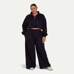 Ropa deportiva para mujer, sudaderas de gimnasio de cuello redondo de lana, sudaderas de algodón de secado rápido de gran tamaño, transpirables, sudaderas con logotipo personalizado para mujer - Product Image 2