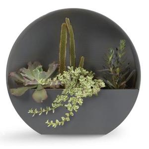 Jardinière moderne suspendue en métal noir Design chic minimaliste Décor accrocheur pour salon chambre cuisine ou couloir - Product Image 1