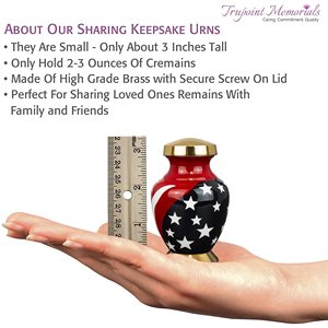 แจกันใส่เถ้ากระดูกลายธงชาติอเมริกาขนาดเล็กแจกันอะลูมิเนียมขนาดเล็กลายธงชาติมนุษย์ขนาดเล็ก - Product Image 5