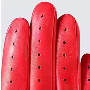 Gants de conduite en cuir véritable de haute qualité, durables et confortables, antidérapants, avec logo personnalisé - Product Image 4