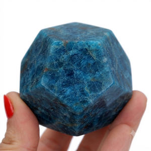 Apatita Verde Natural Pulida, Dodecaedro Rayado, Piedra Geométrica, Cristal, Gema, Feng Shui, Piedras Curativas, Cristal Reiki - Product Image 5