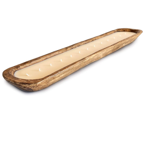 Bougie à pâte en bois bol décoratif longue pâte bougie bol artisanat prix de gros cadeaux décoratifs de noël - Product Image 1