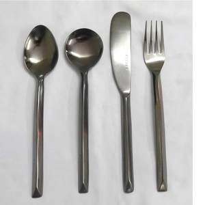 Juego de cubiertos de plata y acero inoxidable, cuchillo, tenedor, cuchara, juego de cubiertos de latón y acero, precio al por mayor en acero inoxidable - Product Image 3
